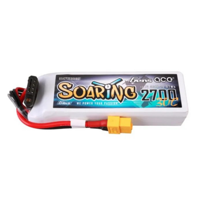 Gens Ace G-tech Soaring 2700mah 11.1v 30c 3s1p Lipo Battery Pack With Xt60 Plug - 273S30X6GT
