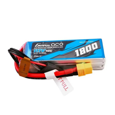Gens Ace G-tech 1800mah 11.1v 45c 3s1p Lipo Battery Pack With Xt60 Plug - 183S45X6GT
