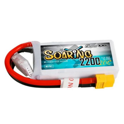 Gens Ace Soaring 2200mah 3s 20c 11.1v Lipo Battery With Xt60 Plug - 22003S20X6
