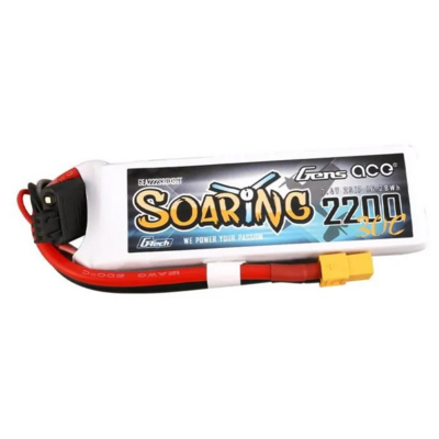 Gens Ace G-tech Soaring 2200mah 7.4v 30c 2s1p Lipo Battery Pack With Xt60 Plug - 222S30X6GT