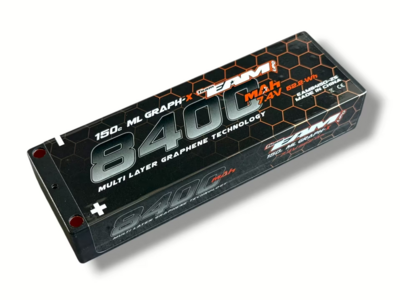 Team EAM - Multi Layer Graph-X 8400mAh Battery - 150C - 7.4V - 326g - 25mm - 2S LiPo
