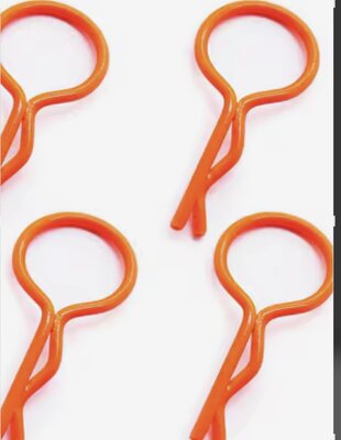 Mmc body clip groot Fluorescent orange 4ps 1:10 