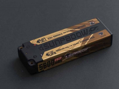 Sunpadow Lipo Battery 5600mAh 7,4V 2S 120C/60C - 5656040