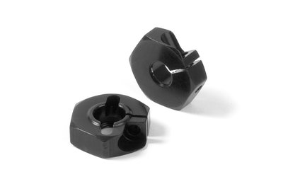 XRAY Alu Wheel Hub Offset -0.75mm (2) - black - 305351