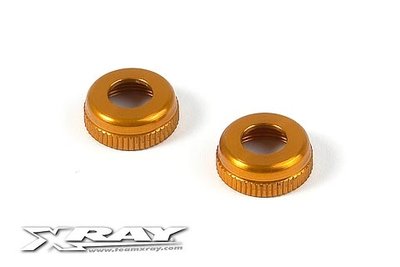 XRAY ALU CAP FOR XRAY SHOCK BODY #308322 - ORANGE - 308327-O