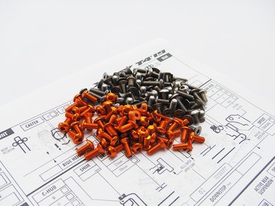 Hiro Seiko T4'19 Titanium/Alloy Hex Socket Screw Set - 48396