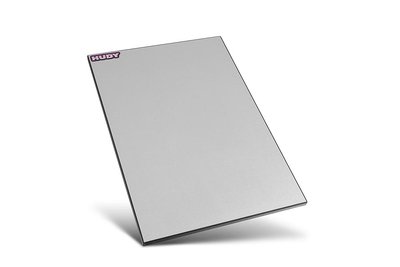 HUDY FLAT SET-UP BOARD FOR 1/10 TOURING CARS - SILVER GREY - 108203