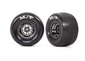 Traxxas Tires & Wheels, Assembled, Glued (weld Black Chrome Wheels, Tires, Foam Inserts) (rear) (2) - 9475X