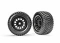 Traxxas Tires & Wheels, Assembled, Glued (xrt Race Black Wheels, Gravix Tires, Foam Inserts) (left & Right) - 7872