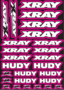 XRAY/HUDY Design Pre-Cut Stickers PINK